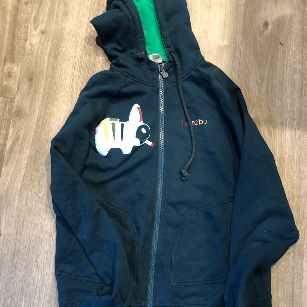 Kid robot hoodie full zip sweat jacket